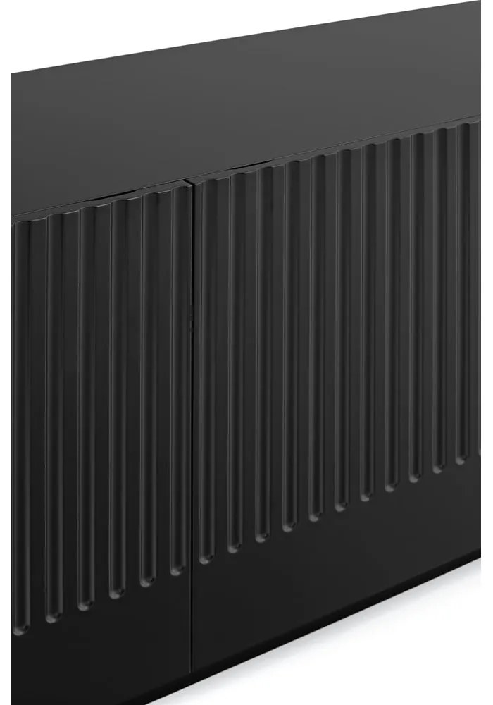 Čierny príborník Teulat Doric, šírka 200 cm