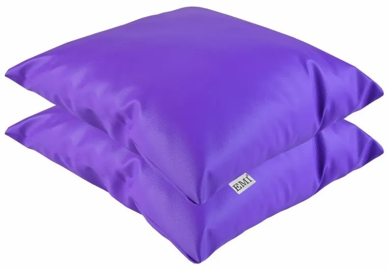 Vankúš fialový ekokoža EMI, Vankúš 50x50 cm
