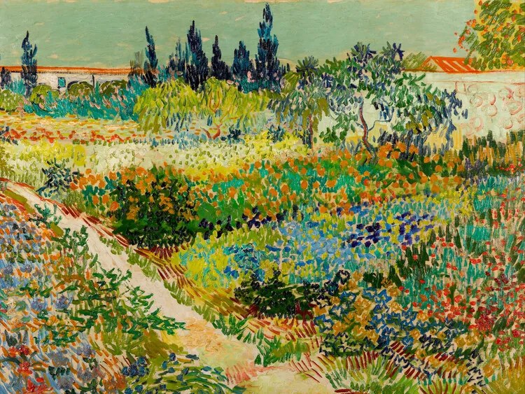 Obrazová reprodukcia Flowering Garden with Path, Vincent van Gogh