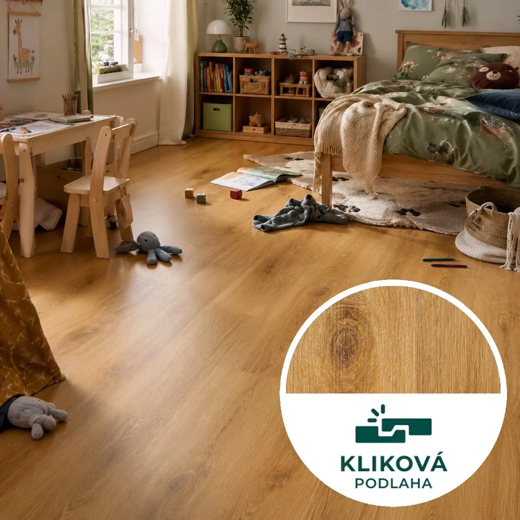 Egibi, Vinylová podlaha kliková Canadian Design Golden, 1230 x 180 mm