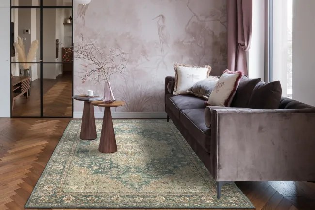 Koberec SOHO 477.01.LA502 OSTA naturálny zelený / nebeský