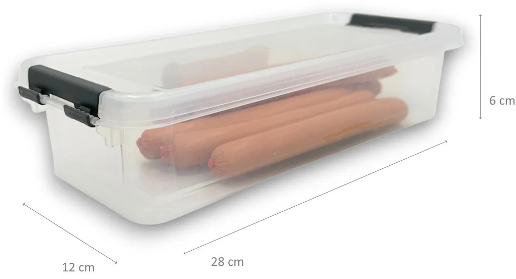 Úložný box, organizér, do chladničky (1,2 l) FRESH - 28 x 12 x 6 cm