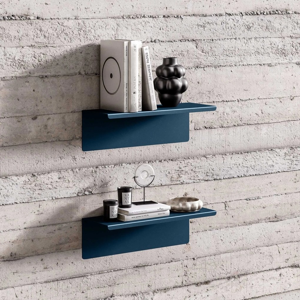 Poličky na stenu JOANNE 400 mm, Modern: tmavomodrá