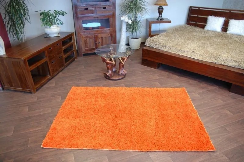 Kusový koberec SHAGGY Izebelie 5cm oranžový