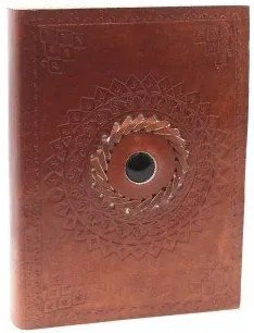 Kožený zápisník - Čierny onyx (linajkovaný)