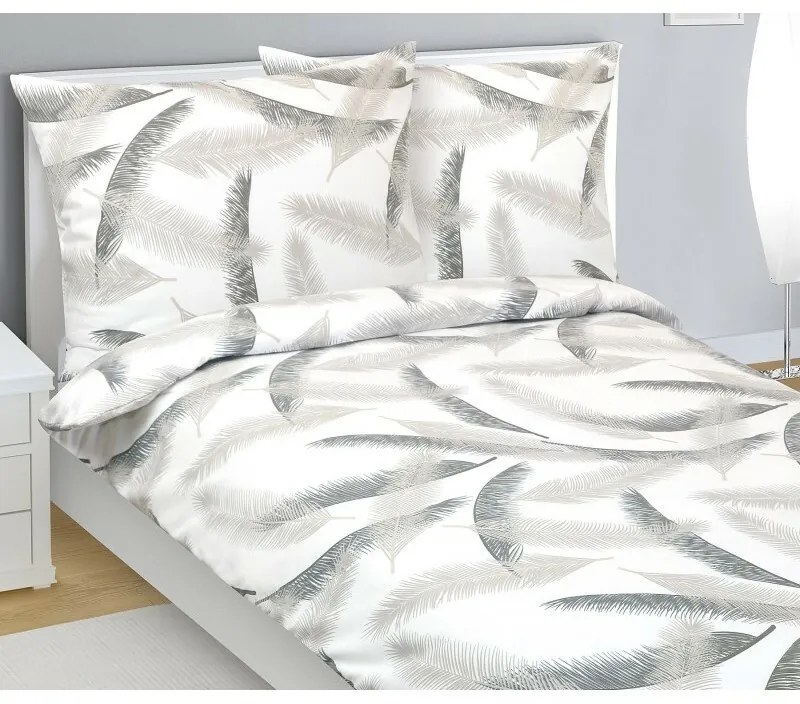 Bellatex Flanelové obliečky Pierko, 140 x 220 cm, 70 x 90 cm