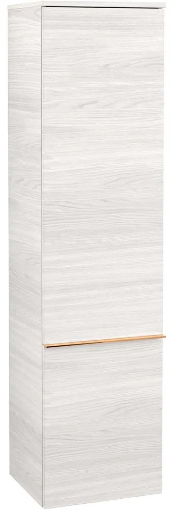 VILLEROY & BOCH Venticello závesná vysoká skrinka, 1 dvierka, pánty vpravo, 404 x 372 x 1546 mm, White Wood, A95115E8