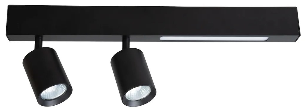 Stropné svietidlo Magnet, 2x čierne kovové tienidlo + 1x LED 5W, b