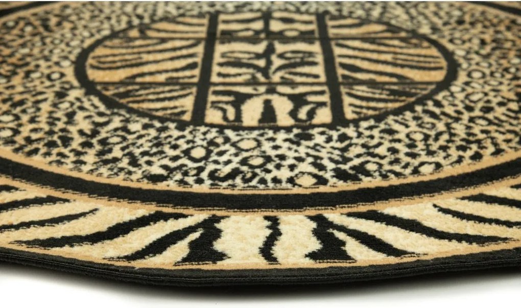 TA Koberec 6600A ČIERNY ATLAS PP KOLESO Rozmer: 100x100 cm