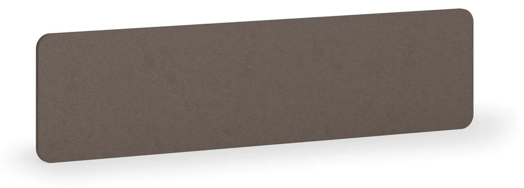 Akustický paraván na stôl, textilný, 160 x 40 cm, hnedá