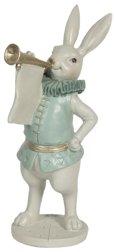 Veľkonočné dekoračné soška králika s trubkou - 12 * 12 * 29 cm