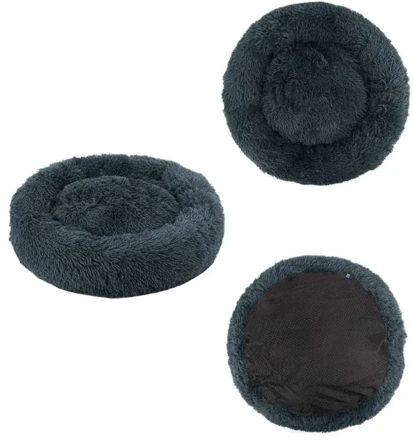 Plyšový pelech "M" 60 cm tmavo sivý