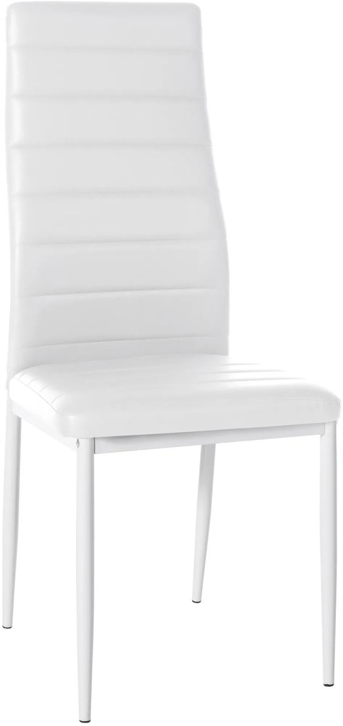 Jedálenská stolička Mayfair - koženka - Biela