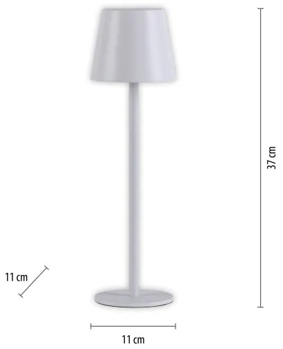 Leuchten Direkt 19250-16-LED Vonkajšia nabíjacia lampa EURIA LED/3W/5V IP54 biela