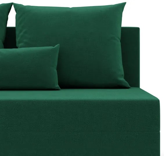 Rohová rozkladacia sedačka FERMO Kronos fľaškovo zelená