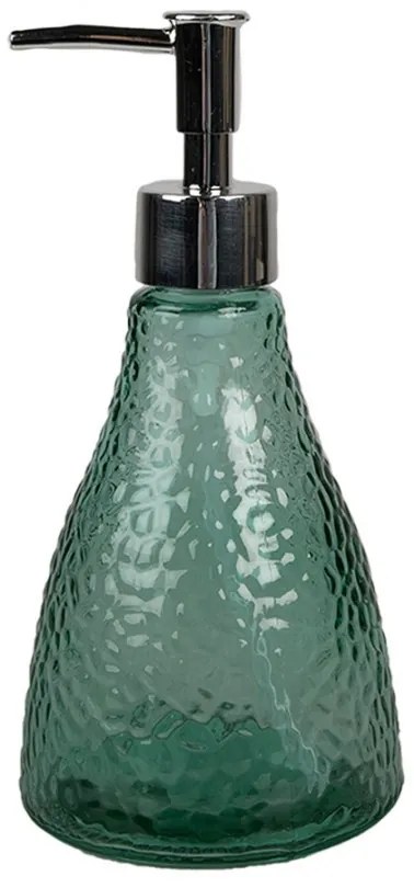 Zelený sklenený dávkovač na mydlo s pumpičkou Tafi - 400 ml