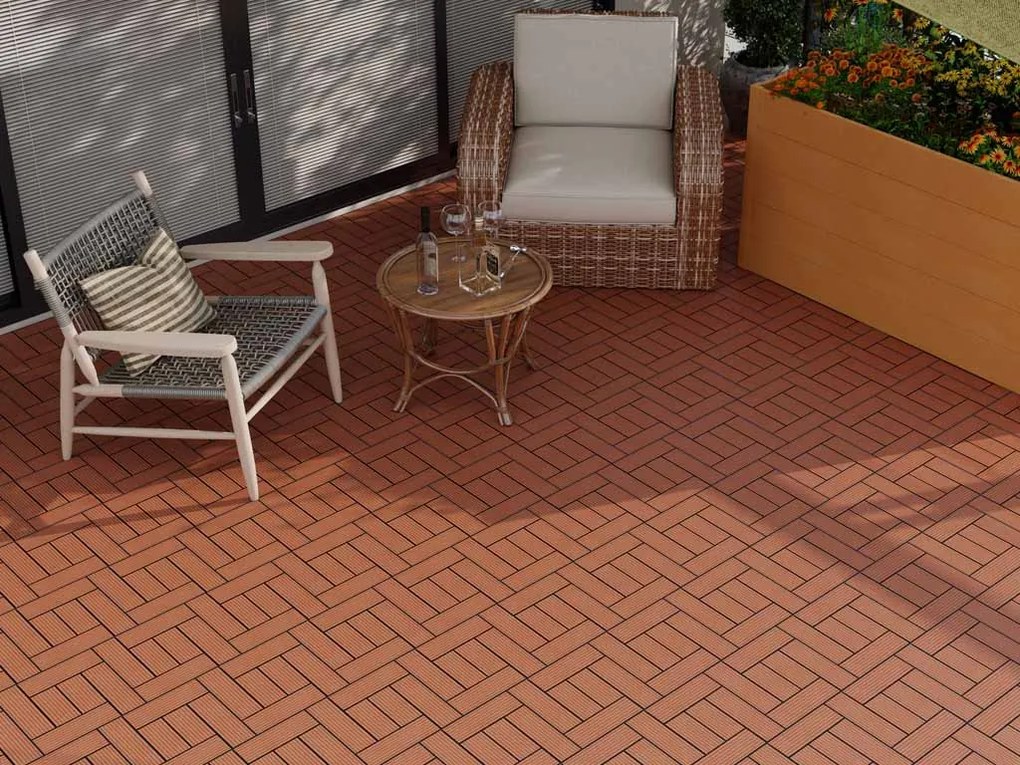 WPC dlaždica LEGI STYLE 30 x 30 cm, čokoláda