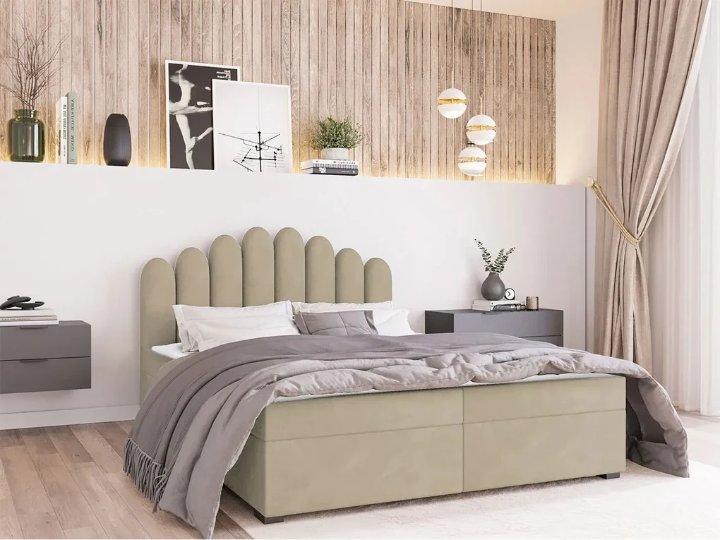 Kontinentálna posteľ Beretini, Dostupné poťahy: Itaka 14, Rozmer postele: 140x200