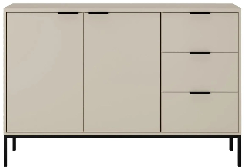 Komoda Austin 150 cm kašmír/čierna