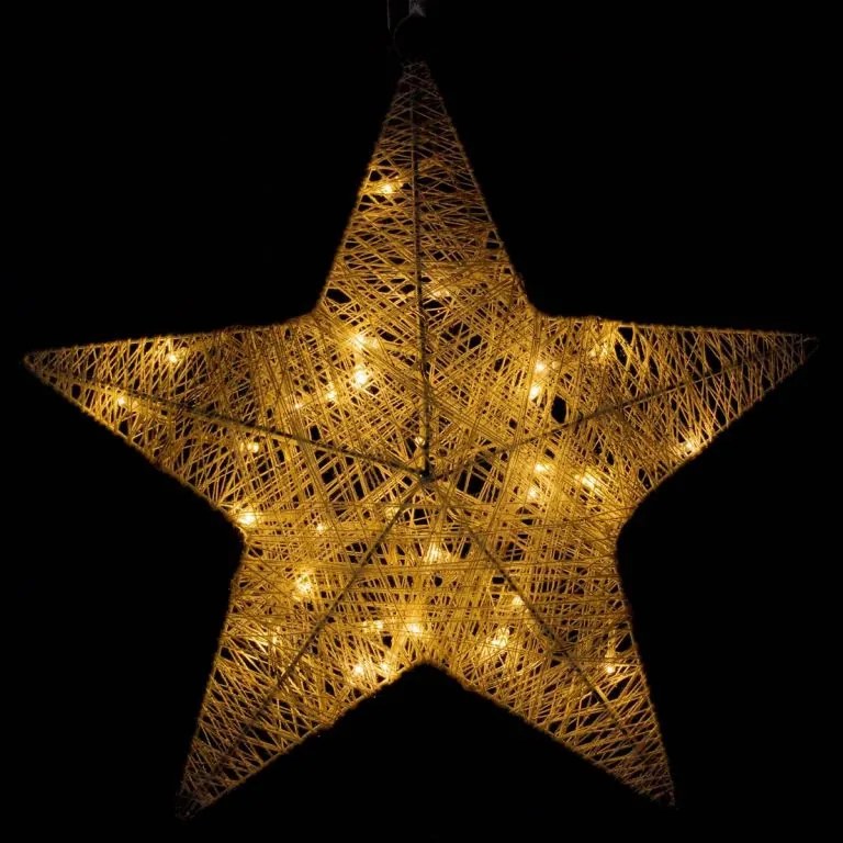 Nexos 28302 Vianočná dekorácia - vianočná hviezda - 35 cm, 30 LED diód