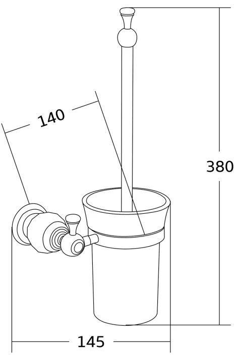 Mexen príslušenstvo, ESTELA držiak na wc kefu, chróm, 7011550-00