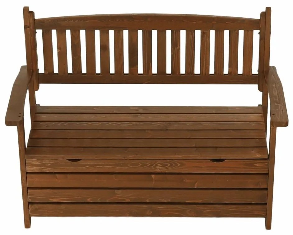 Záhradná lavička, hnedá, 123,5 cm, DILKA