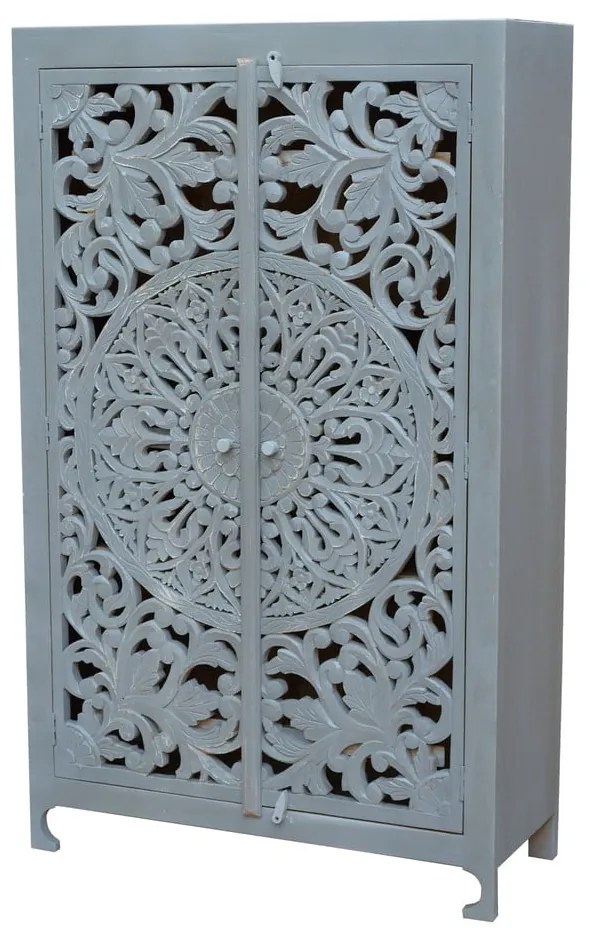 Svetlosivá skrinka z mangového dreva 165x40 cm Kalita – Støraa