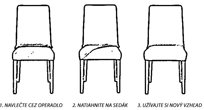 Komashop Návlek na stoličku BEATA Farba: tmavo-hnedá