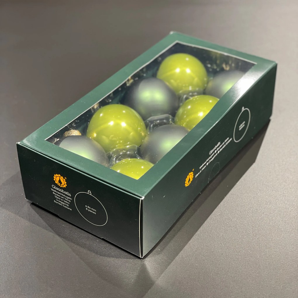 PROXIMA.store - Vianočné gule - ZELENÉ 8ks