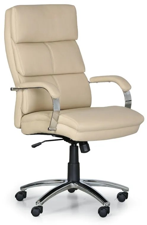 Kožené kancelárske kreslo STAIRS, béžová