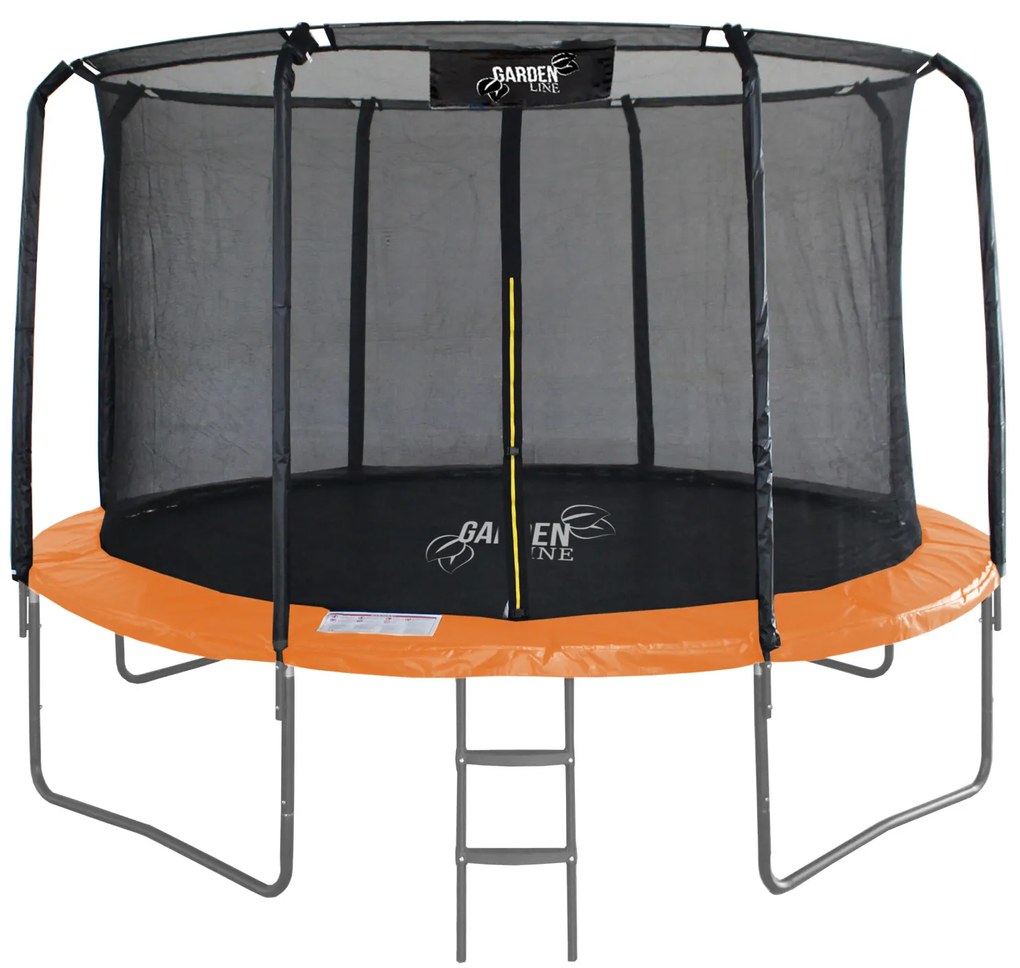 Trampolína s vnútornou sieťou 374 cm Gardenline PRO - oranžová