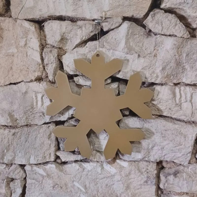 DECOLED 2D Kovová vločka zlatá pr. 20 cm