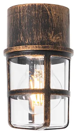 Stropné a nástenné svietidlo starožitné zlato IP54 - Kiki