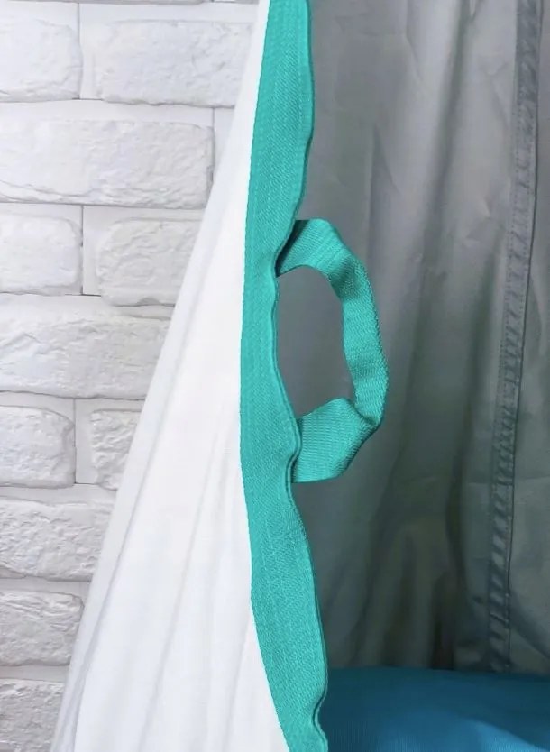 Závesný vak LILI - mätový / sivý