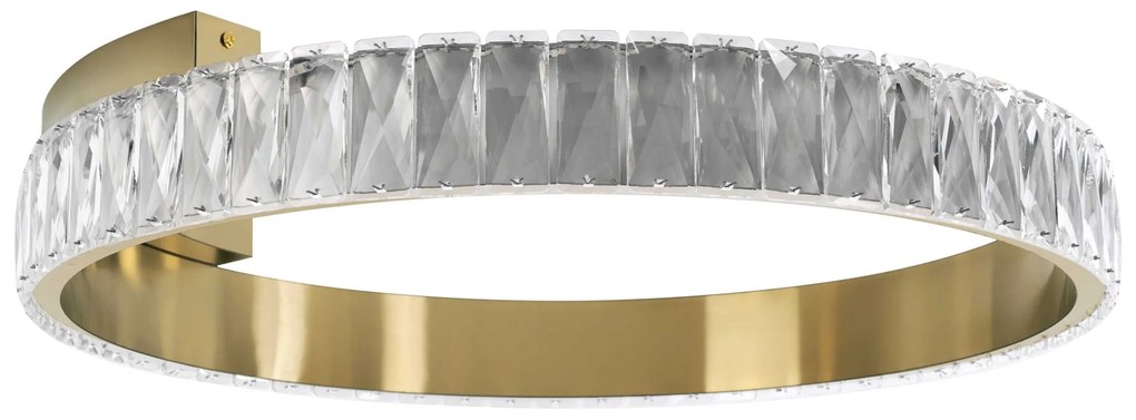 Toolight Toolight, LED krištáľové závesne svietidlo 60cm, APP1506-C, zlatá matná, OSW-06790