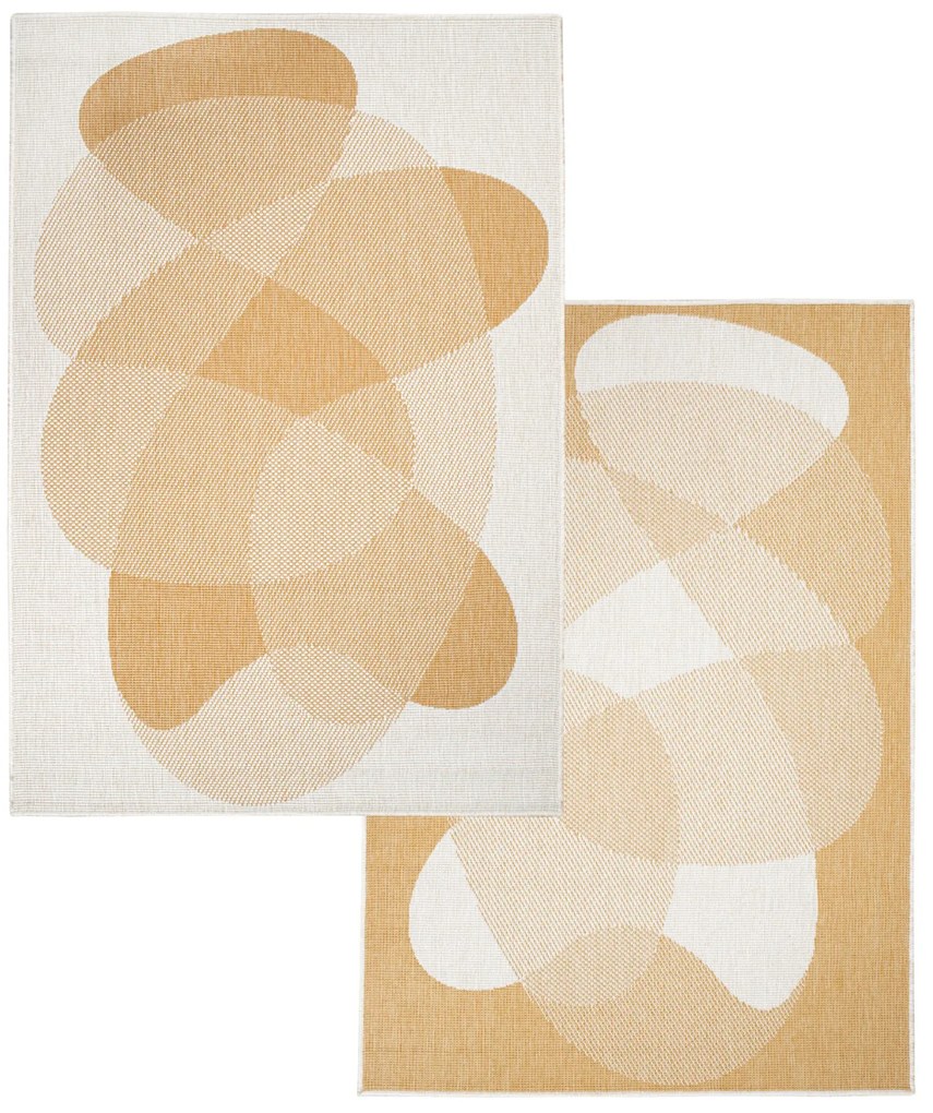Dekorstudio Obojstranný koberec na terasu DuoRug 5835 - žltý Rozmer koberca: 80x150cm