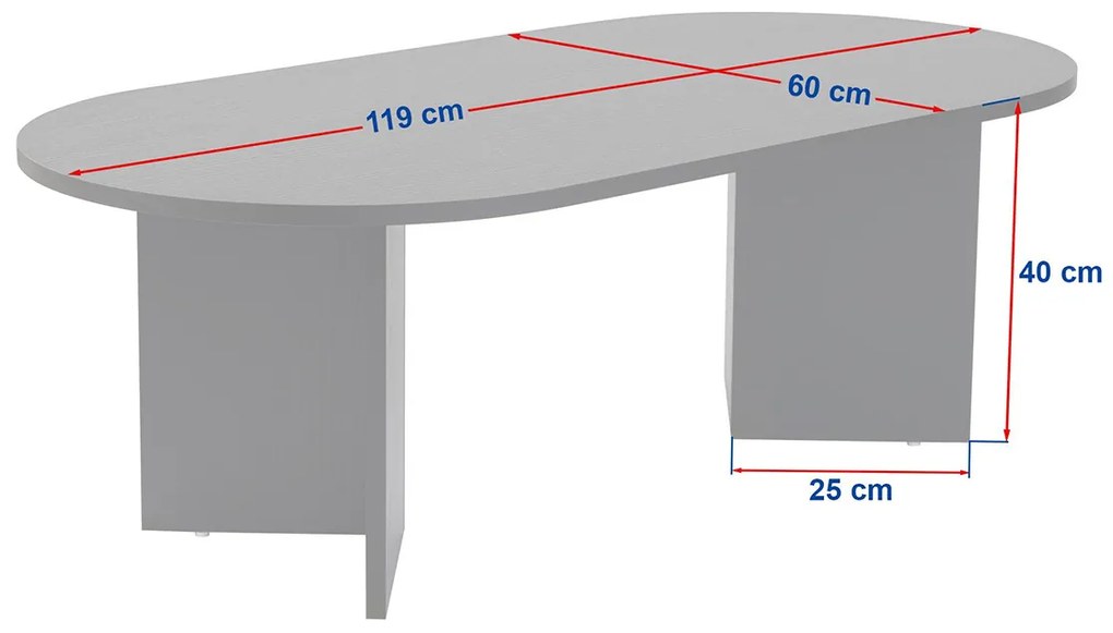 Konferenčný stolík Sable Sapphire Oak Black