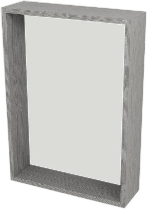 Riwa RW511 policové zrkadlo 50x70x15 cm, dub strieborný
