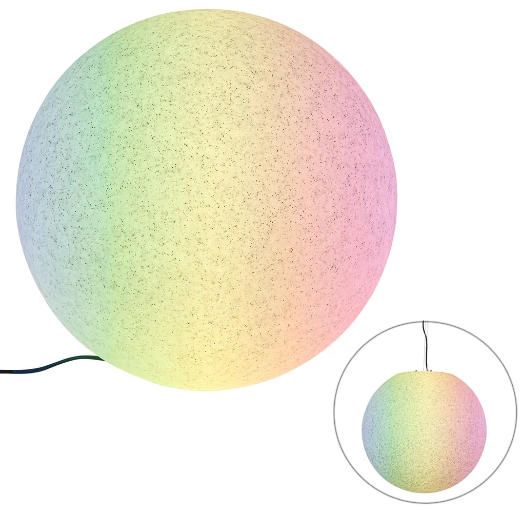 Inteligentná vonkajšia lampa sivá 56 cm IP44 vrátane Wifi A60 - Nura