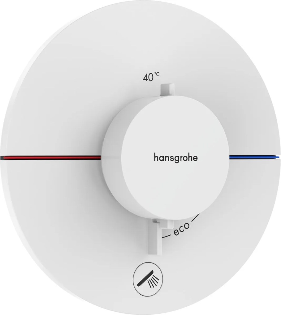 Hansgrohe ShowerSelect Comfort S, termostat pod omietku pre 1 spotrebič a ďalší výtok, biela matná, HAN-15562700