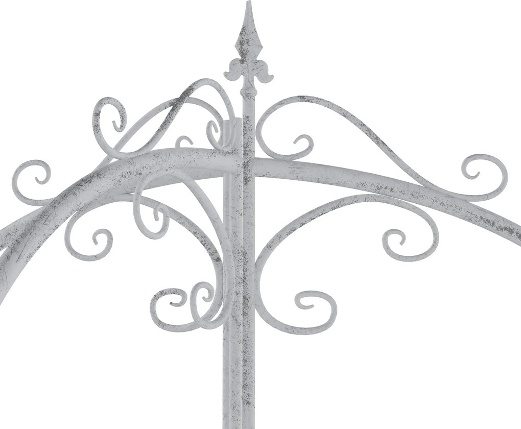 Mriežka na popínavé rastliny Flowton - starožitná biela