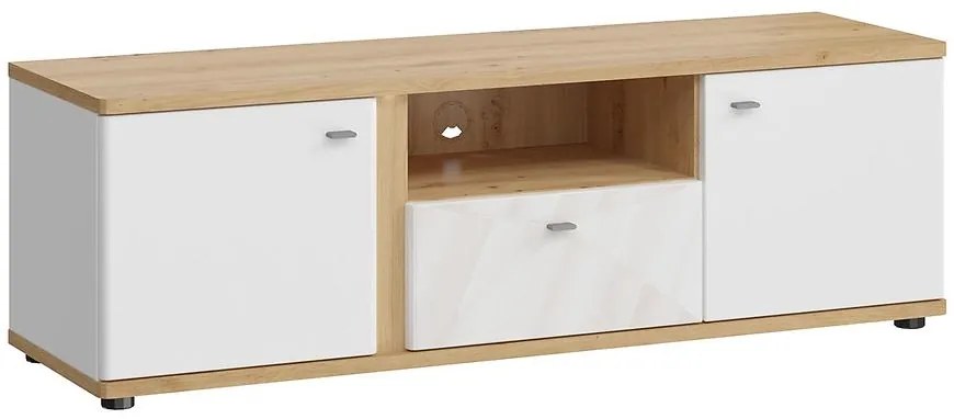 TV stolík Avila 2D1S AILF01 biela/dub artisan