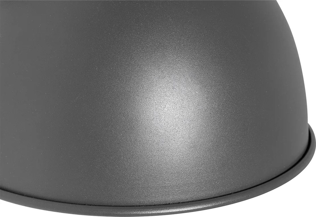 Priemyselná vonkajšia nástenná lampa tmavosivá okrúhla IP44 - Natas