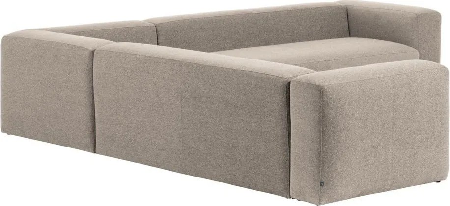 Béžová ženilková rohová pohovka Blok – Kave Home
