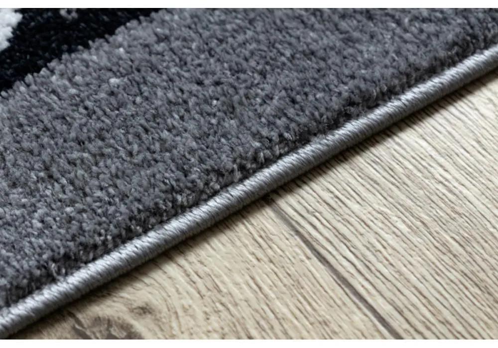Detský kusový koberec Závodná dráha sivý 240x330cm