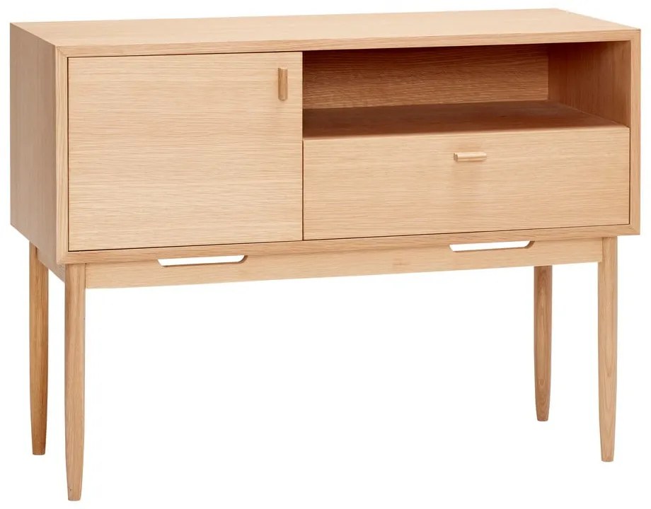 Vysoká komoda v dekore duba v prírodnej farbe 100x75 cm Cube – Hübsch