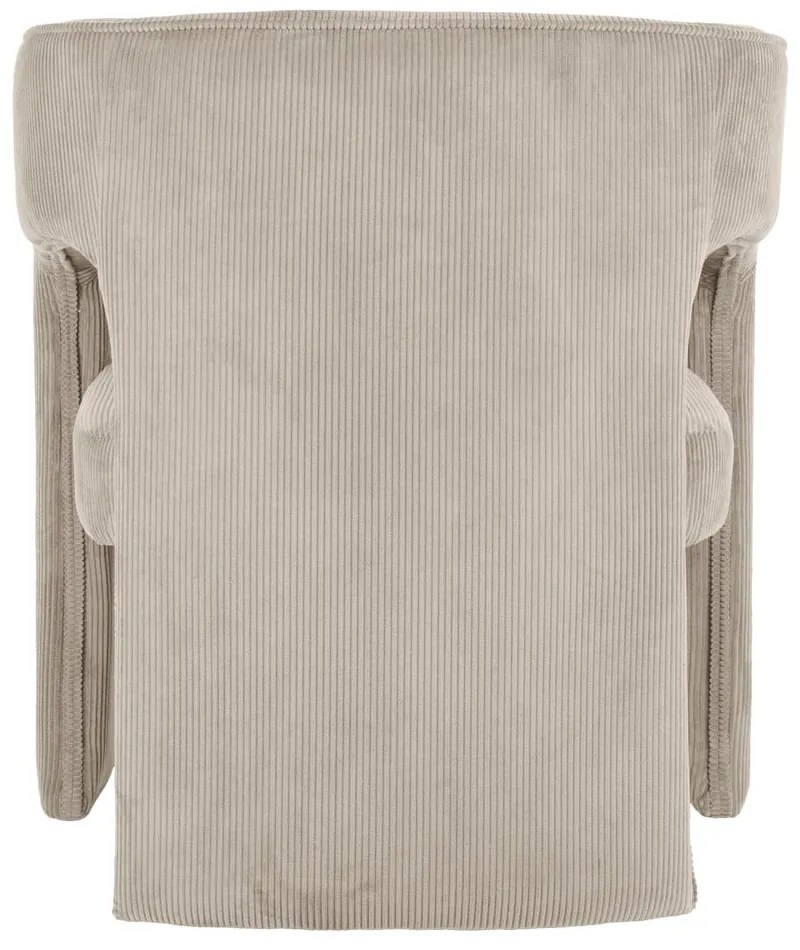 Béžové menčestrové kreslo Vigor – Leitmotiv