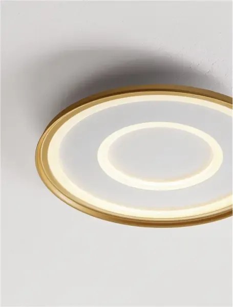 LED stmievateľné zlaté dizajnové stropné svietidlo Figin 50 s diaľkovým ovládaním
