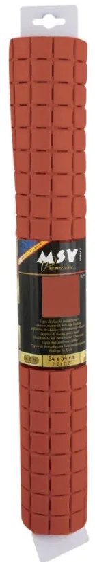 Spirella Protiskluzová podložka do sprchy QUADROPremium, terakota, 54 x 54 cm