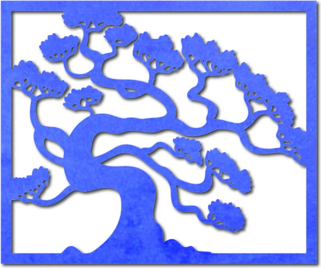 SENTOP | Drevený obraz na stenu strom bonsai z preglejky topoľ DRAZSKA I 3D HODINY PR0214 HEU+
